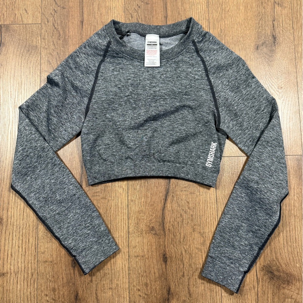 Gymshark seamless‎ Charcoal crop top
